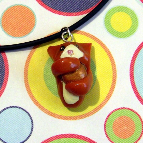 Cheezburger Kitty Ginger Orange Tuxedo Animini Necklace