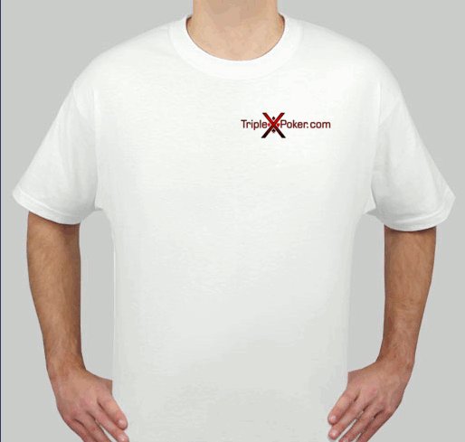 TripleXPoker Men's White Shirt