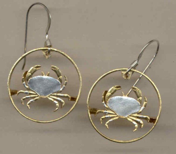 Guernsey penny Crab copper (U.S. nickel size)