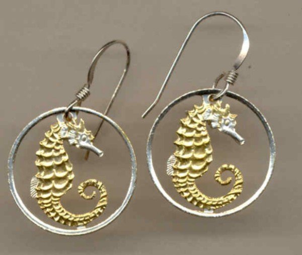 Singapore 10 cent Sea Horse (dime size)