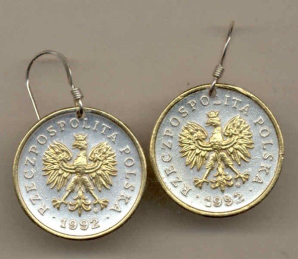 Polish 1 Zloty Eagle with Crown (a little smaller then U.S. Qt.)