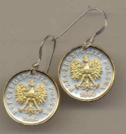 Polish 5 groszy eagle with crown (penny size)