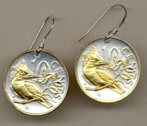 British Virgin Is. 10 cent Kingfisher (a little bigger than a nickel)
