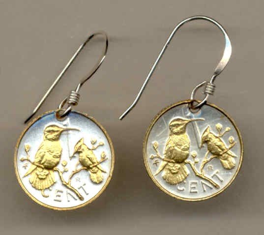 British Virgin Islands 1 cent Green-throated Carib & Antilllean Crested Hummingbird