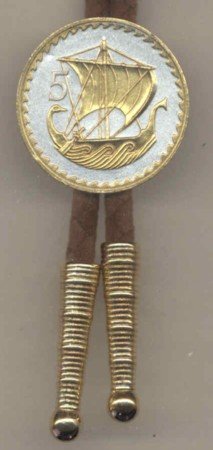 Cyprus 5 Mils Viking Ship (U.S. quarter size)