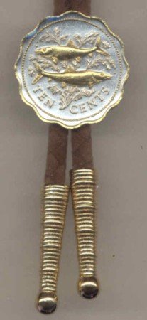 Bahamas 10 cent 2 Bone fish (U.S. quarter size)