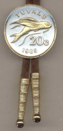 Tuvalu 20 cent Flying fish (a little smaller than a U.S. ½ dollar)