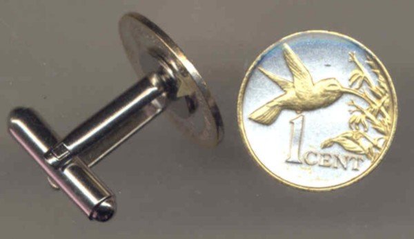 Trinidad & Tobago 1 cent Hummingbird (dime size)
