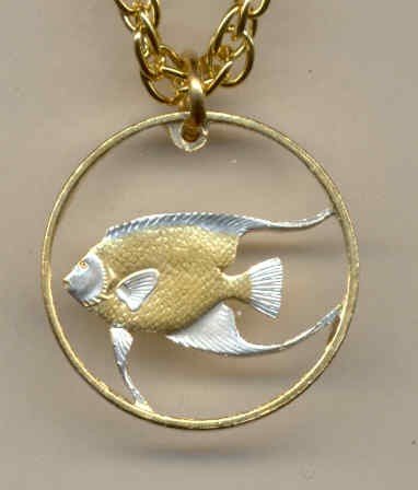 Bermuda 5 cent Angel fish (U.S. nickel size)