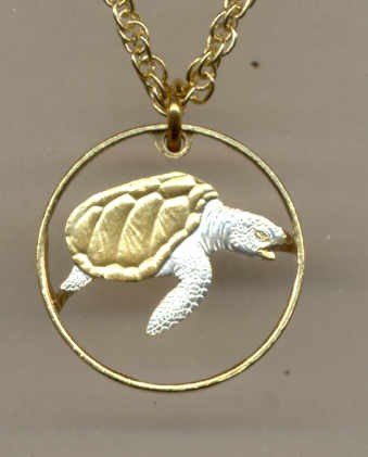 Cape Verde 1 escudos Sea Turtle (same size as a U.S. dime)