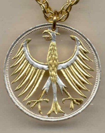 German 5 mark (Eagle) Silver (a little smaller than a U.S. half dollar) 1951-1970