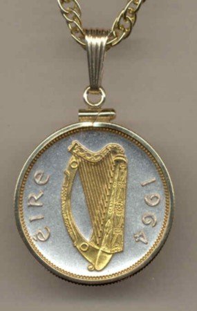 Irish 1/2 penny Harp (quarter size)