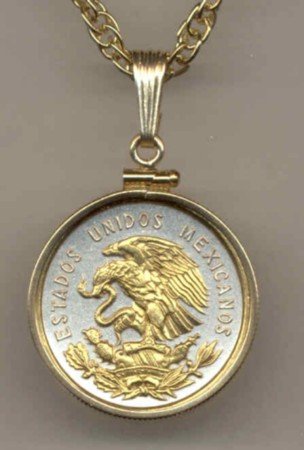 Mexican 10 centavo Eagle (quarter size)