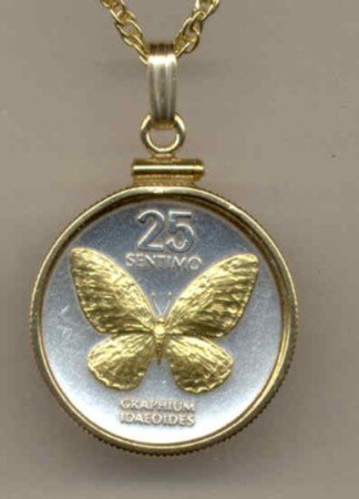Philippines 25 sentimos Butterfly (Nickel size)