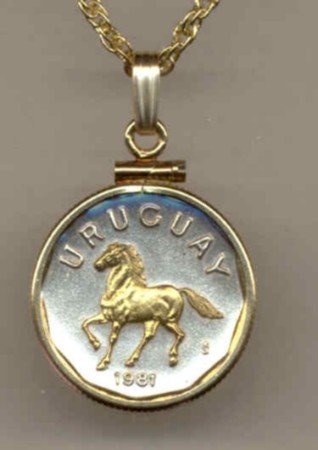 Uruguay 10 centesimal Horse (penny size)
