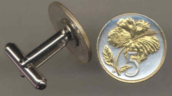 Cook Islands 5 cent Hibiscus (penny size