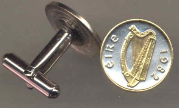 Irish ½ penny Harp (dime size)