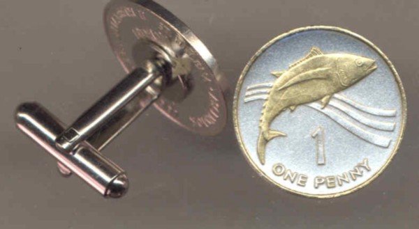 St. Helena Island Penny Tuna fish (a little smaller then a U.S. nickel)