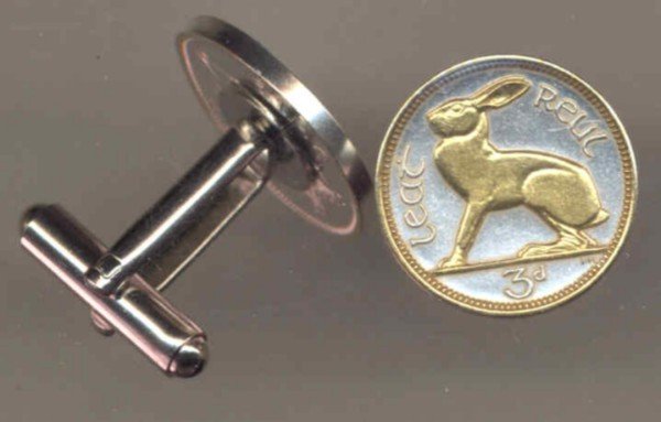 Ireland 3 pence (Rabbit) (same size as a U.S. dime)