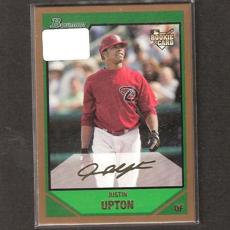 JUSTIN UPTON - 2007 Bowman Draft Gold Rookie Card - Diamondbacks