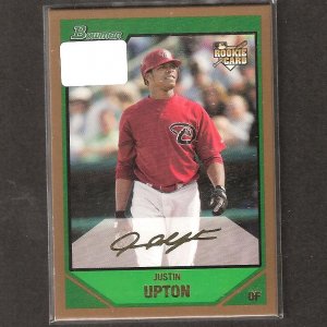 JUSTIN UPTON - 2007 Bowman Draft Gold Rookie Card - Diamondbacks