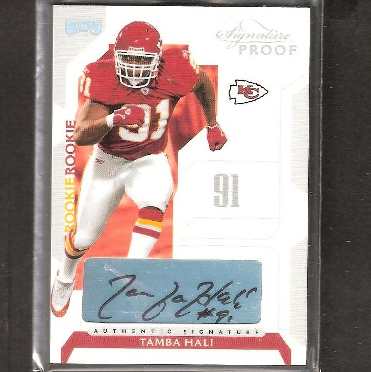 TAMBA HALI - 2006 Playoff Signature Proof Autograph ROOKIE - Chiefs & Penn State Nittany Lions