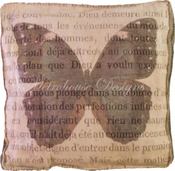 Verde Butterfly Accent Box Pillow