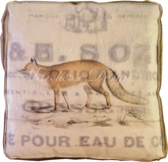 Fox Accent Box Pillow