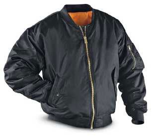 BEST NEW MA1 Flight Bomber Jacket NYLON!WATERPRO Black