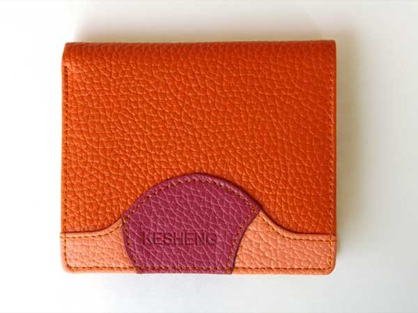 Orange Innovative Wallet Clutch with Demagnetization-proof Design