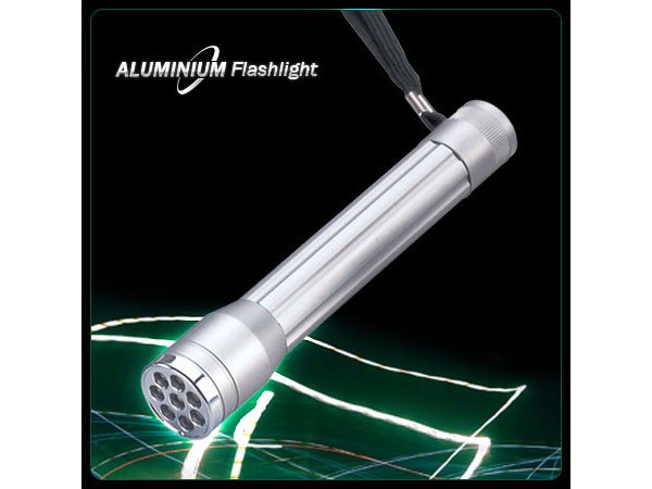 Super Bright 8 LEDS Aluminum LED Flashlight