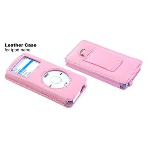 Lots X2 iPod Nano 2nd GEN Leather Case PINK + Belt Clip