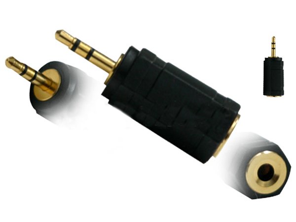 Lot of 10 2.5 mm to 3.5MM HEADPHONE JACK ADAPTER FOR PHONE/PDA