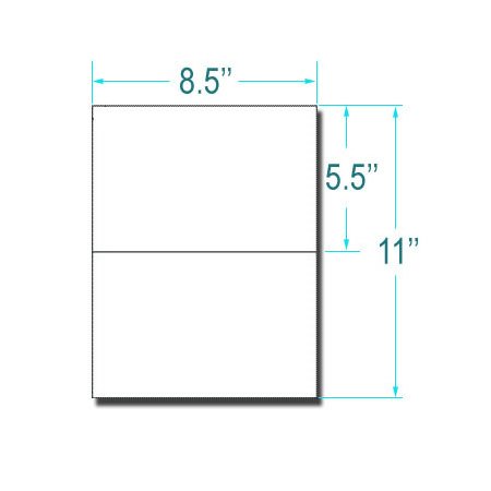 800 Half Sheet Laser Inkjet SELF ADHESIVE Shipping Labels
