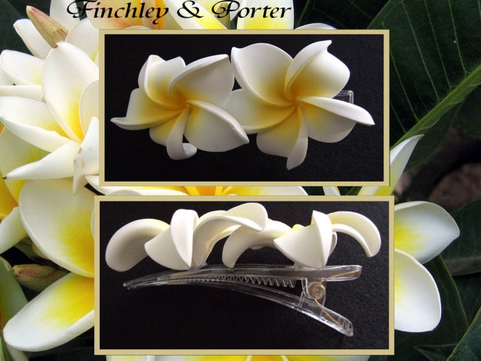 Double Frangipani Hair -Clip 8Cm