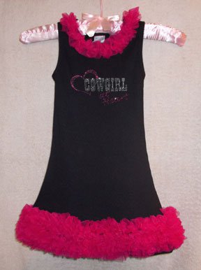 Rhinestone Cowgirl at Heart Chiffon Ruffled Dress