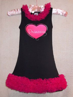 Rhinestone Princess Chiffon Ruffled Dress