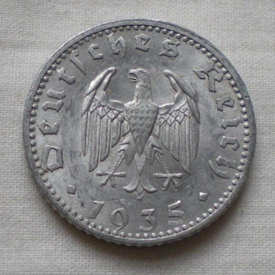 Germany, 50 Pfennig, 1935 A, Ch. AU- Unc
