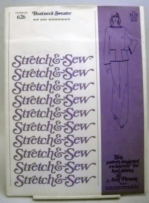 Pattern 626 from Stretch & Sew(1976) - Boatneck Sweater