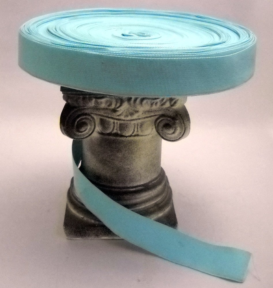 1" Grosgrain Ribbon Aqua - By The Yard