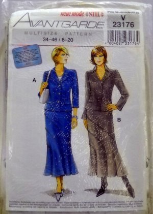 Pattern V23176 from neue mode Avantgarde - jacket and skirt