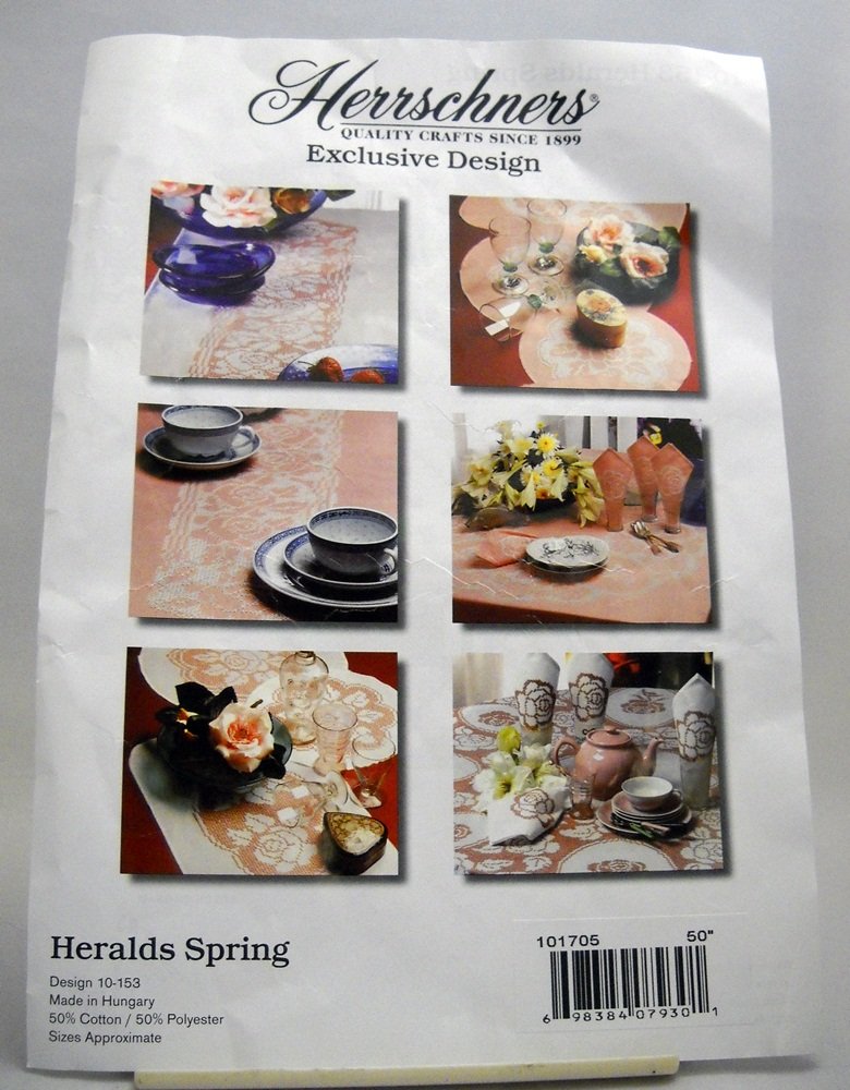 Stamped Cross Stitch Table Topper from Herrchners - Heralds Spring - design 10-153