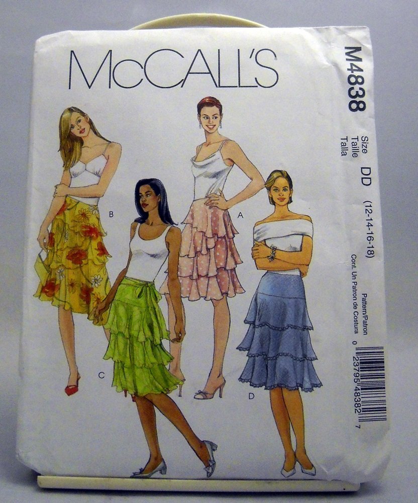 Pattern M4838 from McCall's (2005) Size DD (12-14-16-18) - Misses' Lined Skirt pattern