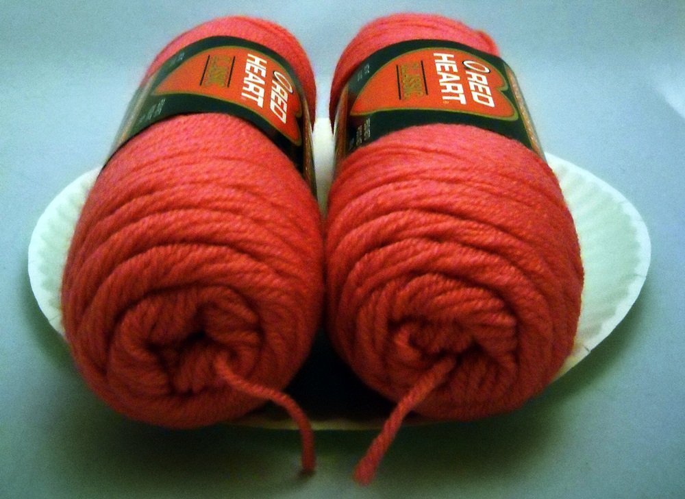 Red Heart Classic Yarn from Coats & Clark 3.5 oz (100 g) skein - Lot of 2 sks color 0730 grenadine