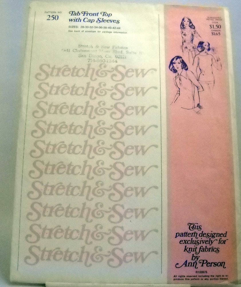 Pattern 300 from Stretch & Sew (1976) - t-shirt and cardigan