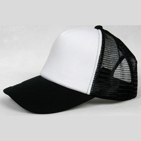 NEW CASUAL TRUCKER HAT CAP (BLACK & WHITE)