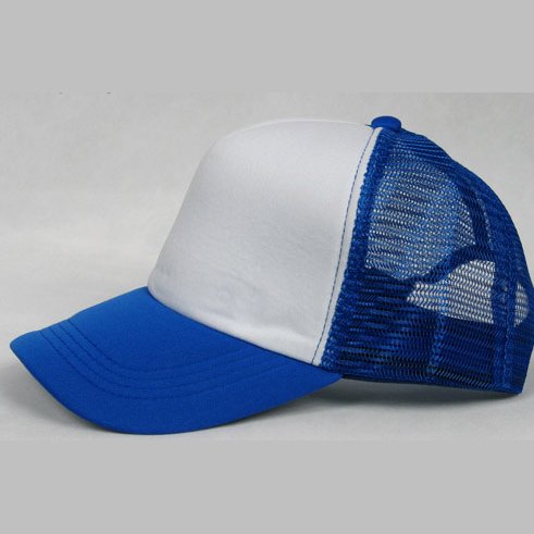 NEW CASUAL TRUCKER HAT CAP (BLUE & WHITE)