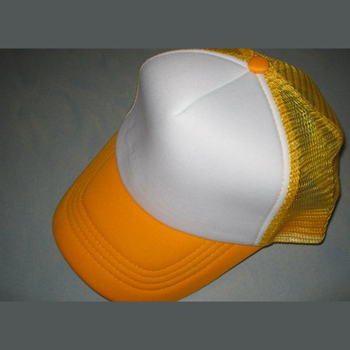 NEW CASUAL TRUCKER HAT CAP (YELLOW & WHITE)