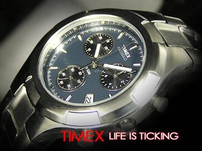 Timex Mens Steel Chronograph Indiglo Watch