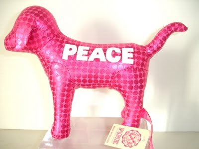 VICTORIA'S SECRET HOT PINK MINI DOG METALLIC NEW WITH TAG